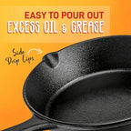 3PCS Pre-Seasoned  Iron Skillet Set