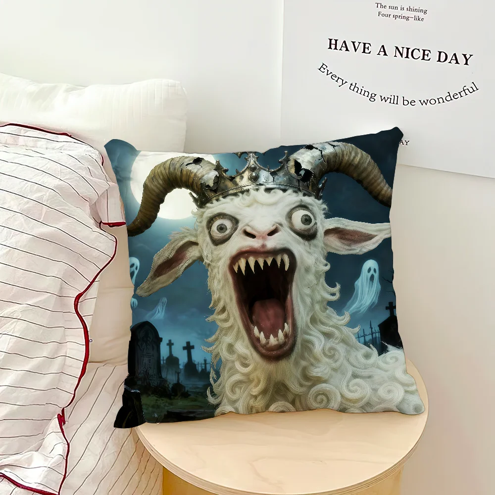 Screaming Goat Pillow Cover