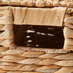 Basket with Lid Storage Organizer Handmade Woven