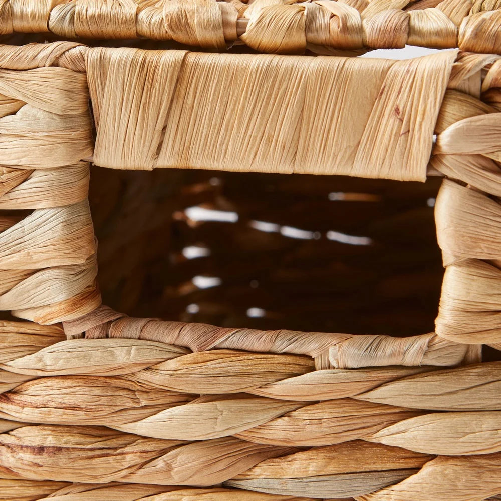 Basket with Lid Storage Organizer Handmade Woven